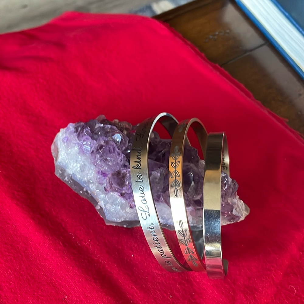 Lot of 3 love bangles